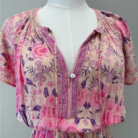 Spell Pink and Purple Floral Mini Dress - Picture 2 of 3